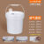 有机水溶肥料桶原液桶液体肥专用桶透气桶空桶加厚密封塑料桶水桶 10L白色透气塑料桶