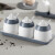 桑菽陶瓷调料盒厨房用品家用调味罐套装组合装调料瓶三件套油盐罐收纳 上白下蓝 0ml