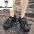 西域骆驼（VANCAMEL）新款户外登山鞋男网鞋夏季透气徒步鞋网面运动鞋防滑旅游鞋 黑色 浅棕 40
