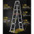 铝合金升降机可移动升降平台高空作业车梯小型移动式升降台 德标宽踏板直梯3.45米N
