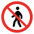 稳斯坦 WST5012 户外道路安全标识 交通指示牌直径60cm厚1.5铝牌注意限速限高慢牌 禁止行人通行