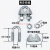 适用钢丝绳锁扣重型镀锌钢丝绳扎头玛钢夹头U型锁扣绳扣U形卡头猫爪卡扣绳扣FZB M25【3个】