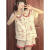 梵贝露夏季睡衣女新款短袖日系卡通凯蒂猫学生家居服套装 娃娃领hellokitty M