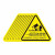 当心触电有电危险提示牌注意机械伤人标志pvc警示贴 废物一张 8x8cm