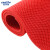 金诗洛 KZYT15 S型PVC镂空地毯 塑胶防水泳池垫浴室厕所防滑垫 加密5厚1.6m宽*1m红色