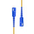蓝邮 光纤跳线 ST-ST 单模双芯 黄色 1m ST/UPC-ST/UPC-1M-SX