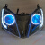 醉米（ZUIMI）UY125摩托车改装升级 LED大灯 双光透镜 鱼眼 恶魔眼 总成配件 大灯总成装3寸LED双光透镜白红