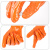 浸塑止滑耐油杀鱼防水防护劳保手套加厚耐磨橡胶胶皮颗粒全胶工作 橘色708止滑  1双 XL