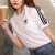 阿迪达斯（adidas）三叶草套装女装 夏季透气运动宽松圆领短袖T恤休闲舒适短裤热裤 GN2913/白色-单件上衣 XS/165