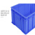 雨林军 蓝色加厚塑料胶筐工业车间储物周转框仓库中转物流塑料周转箱  530*370*205mm 单位：个