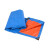 苏识 YZQ109 蓝桔160克加厚防雨布防水防晒遮阳棚布PE塑料篷布 13米*5米 蓝色/橘红色
