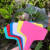 安赛瑞 T型插地PVC标签（500个）塑料园艺标签多肉植物标签插地记号牌绿植标牌 粉色 6×10cm 530305