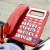 泰威355 办公电话机 来电显示有绳坐机 免电池时尚创意座机 深桃红色 T028 蓝屏背光