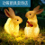 花乐集户外发光兔子灯防水仿生动物灯公园庭院造型灯太阳能园 兔子 A款市电-暖光