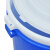 兰诗 YJ-E087 圆形水桶 塑料桶储物收纳桶酒店厨房大号环卫物业垃圾桶 蓝色60升无盖