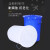 穆运 大号加厚塑料水桶圆桶加厚储水桶工业环卫物业垃圾塑胶桶蓝色 630*480*755mm160L带盖