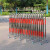 不锈钢拱形伸缩围栏 施工安全防护栏幼儿园折叠栅栏户外移动隔离护拦 1.1米高*可伸10米