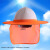 卡莱文遮阳帽太阳挡安全帽工地施工建筑网眼布配件防晒光线 桔红色