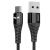 喆凡尼龙编织数据线适用于安卓手机USB Type-C充电器线快充闪充电源充电线 黑色1米数据线 联想Z6 Z5pro K5 Z5S ZUK Z2