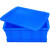 亚润 周转箱零件盒物料盒收纳盒整理箱配件箱胶框长方形盒子 蓝色带盖27# 520*380*205