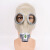 仁聚益防毒口罩脸面具喷漆化工消防自吸过滤式气面具防毒全面具 面具配5号中罐