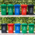 傅帝 240L分类大垃圾桶 绿色带盖带轮款 新国标户外厨余垃圾商用加厚上海环卫酒店厨房小区物业果皮桶