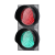 红绿灯交通信号灯 LED交通信号灯 十字路口红绿灯驾校红绿灯指示灯 200型300型警示灯 2灯 100mm 红圆/绿圆