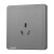 （SIEMENS） 开关插座面板 10A强电墙壁洗衣小功率三孔插座 致典系列银灰色 三孔插座