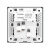 ABB 开关插座面板 盈致系列灰色  无边框 86型家用电源 五孔带双USB（预售款）