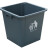 塑料无盖垃圾桶工业用垃圾箱公园物业小区分类桶60L20L30L50升100 20升长方形红色无盖