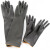 海斯迪克 HKQS-172 耐酸碱乳胶手套黑色 工业橡胶耐用耐油防水防滑作业用手套 劳保清洁手套 55cm长(1双)