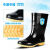 上海双钱高筒防水雨鞋加厚牛筋防滑耐磨耐酸碱中筒劳保工地男雨靴 704雨鞋