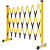 琴奋 玻璃钢绝缘伸缩围栏可移动式道路安全防护栏黑黄色1.2米高*7米长