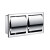 聚和联（JUHELIAN）不锈钢卫生间厕所壁挂式纸巾架卷纸架 JHL-161双格藏式 *亮光(0.8厚 201#)