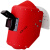 云启格【精选推荐】红钢纸电焊面罩焊工专用全脸防护安全帽式焊接面罩隔 红色安全帽自带卡槽