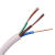 华美电线电缆 RVV3*2.5平方国标三芯铜芯电源线3芯多股铜丝软护套线 白色50米