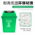 天枢20L摇盖垃圾桶带盖小塑料桶小号小型分类回收商用酒店办公室蓝色(可回收物)