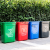 适用垃圾桶塑料带盖室外垃圾箱大容量商用户外厨房办公室工业加厚 40升绿色有盖