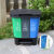 杨笙福三合一垃圾分类三胞胎桶商用脚踏式三垃圾分类垃圾桶单桶拆 咖黑蓝 60L