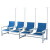 奕多美 连排输液椅双人位蓝色皮垫+白板扶手加厚候诊椅点滴椅 YDM-SYY-003