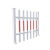 启罡 锌钢喷塑围栏变压器围栏 绝缘警戒施工安全隔离栏电力防护栏 qg-wl03 白红 1平方（单位：平方）