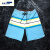 芭库森男士弹力速干沙滩裤冲浪短裤运动五分裤温泉泳裤健体比赛 (白蓝花色) XS