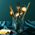 JUJU  304不锈钢西餐牛排刀叉勺餐具北欧轻奢筷子家用三件套装 绿金-加大号勺
