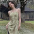 文儒坊从一时刻印花挂脖吊带连衣裙夏季2024女新款气质温柔露腰长裙子 绿色高品质 XS (建议10-20--斤)