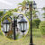 承琉定制欧式户外防水路灯别墅花园小区新农村3米双头高杆景观灯 3.2米双头黑色