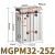 三轴大推力三杆带导杆气缸MGPM32X25X50X75X100X150X200X300X400Z定制 MGPM32*25Z