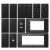 德力西118型开关插座组合模块六九孔十二孔多孔  厨房面板黑色5孔 空白模块