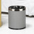 急 垃圾桶创意圾简约现代办公厨房卫生间厕所酒店 10L银圈-灰麻布纹