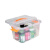 安英卡尔 WY164 收纳盒零食收纳箱半透明收纳箱整理箱 塑料盒子有盖大小号手提储物箱 4号箱（大号)