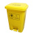 医疗垃圾桶黄色脚踏式诊所利器盒摇盖塑料废物桶医院用周转箱大号 70L脚踏/黄色